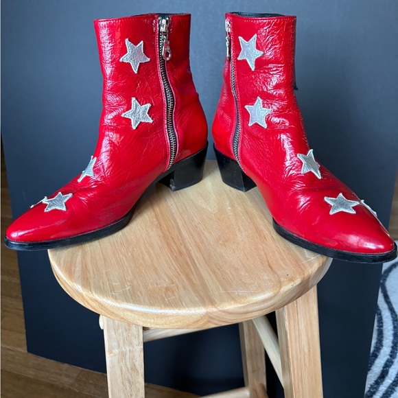 Modern Vice Red Patent Original Bolt Boots - Picture 10 of 12